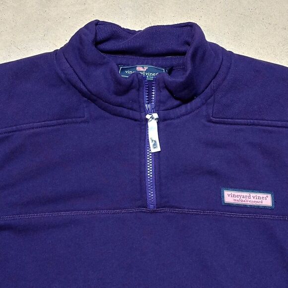 Vineyard Vines Purple 1/4 Zip Pullover Sweatshirt - Men's Size Large - Picture 2 of 11